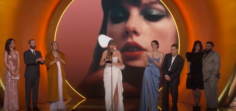 Taylor Swift at Grammys 2024 with others